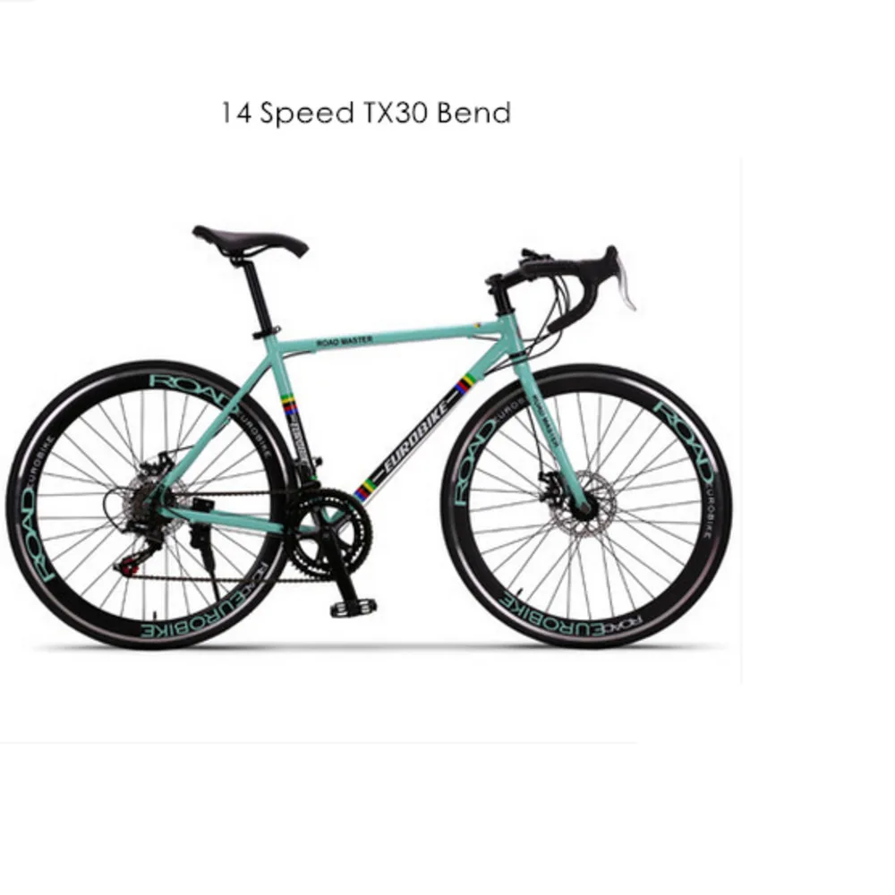 Top New Brand 700c Aluminum Alloy Frame 14/27 Speed Disc Brake Road Bike Outdoor Sport Racing Bicicleta Cycling Break Wind Bicycle 5