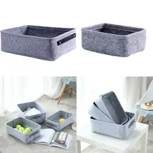 Felt Storage Basket Living Room Coffee Table Storage Box Cloth Felt Storage Hamper Household Storage Basket For Living Room Bath