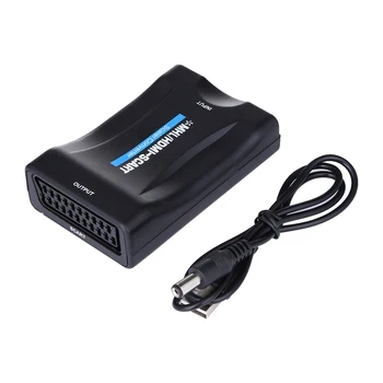 

HDMI To SCART Adapter 1080p Video Audio Converter Scaler Smartphone STB DVD