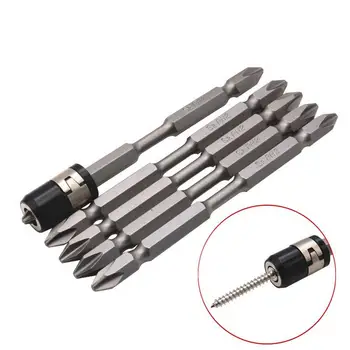 

6PCS 100MM Long Double Head Batch Active Magnetic Ring Cross Screwdriver Batch Head With Magnetic Bit