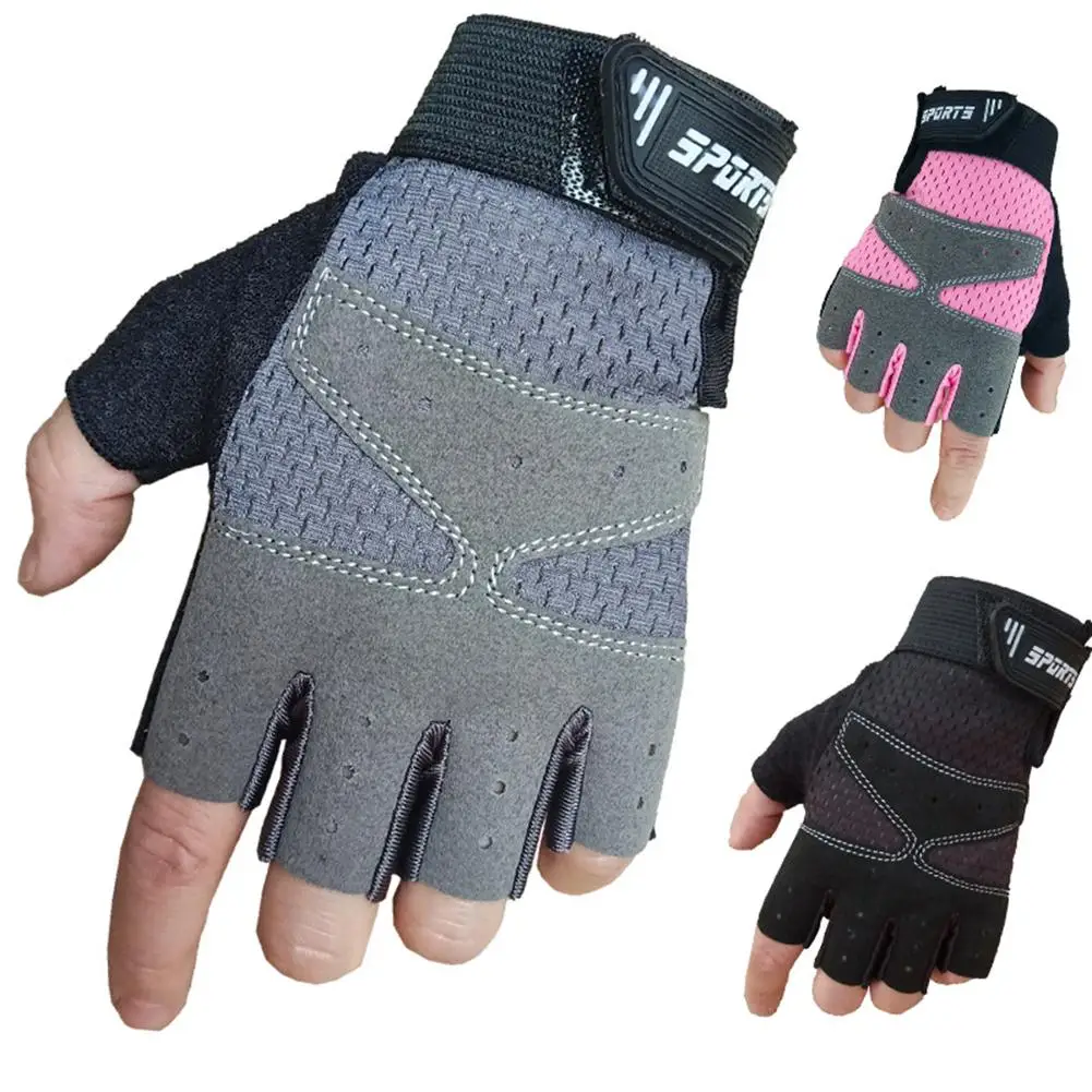 

Cycling Bike Motorcycle Glove Shockproof Foam Padded Wicking Quick Dry Lightweight Half Finger Short Riding Biking Glove 3 Color