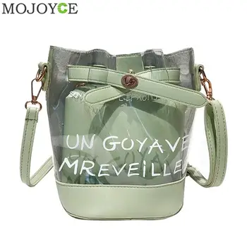 

Female Crossbody Shoulder Bags Barrel-shaped Luxury Brand Women Transparent Bag Clear PVC Jelly Small Tote Messenger Bags