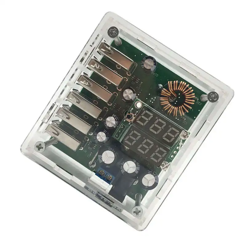 Dc10-30V Buck 5V 6 Usb зарядное устройство Автоматическая идентификация защита