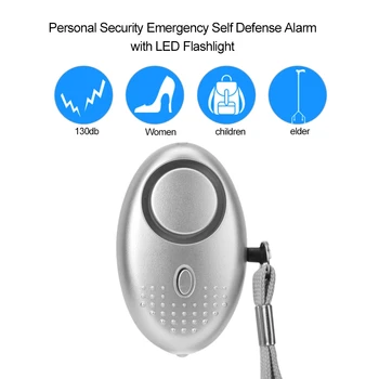

Personal Security Emergency Self Defense Alarm with LED Flashlight personal security alarm