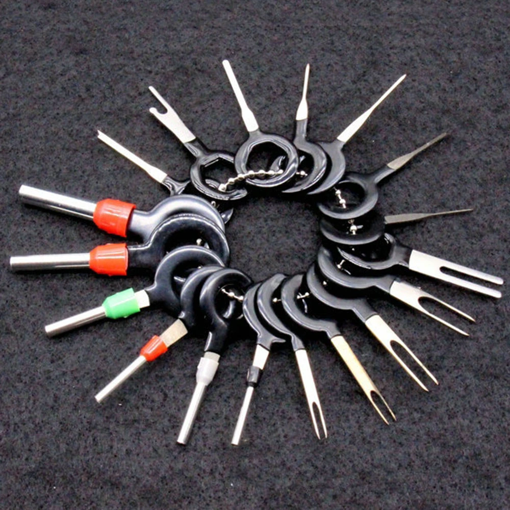 Terminals Removal Key Tool Key Extractor Connector Depinning Tool Set 18pcs Car Pin Extractor Auto Electrical Extractor Puller Terminals Removal Key Tool Key Extractor Connector Depinning Tool Set 18pcs Car Pin Extractor Auto Electrical Extractor Puller
