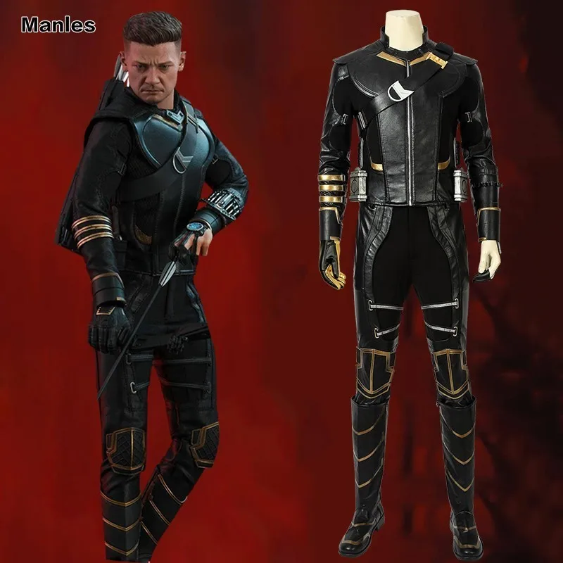 

Avengers 4 Endgame Marvel Costume Cosplay Adult Hawkeye Clint Barton Outfit Halloween Carnival Full Set With Boots Superhero