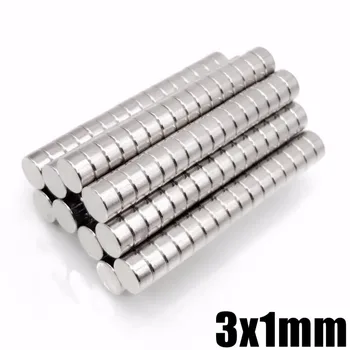 

10000pcs 3 x 1mm Powerful Super Strong Rare Earth Neodymium Disc Magnets 3x1 mm n35 Small Round Magnet 3*1 free shipping