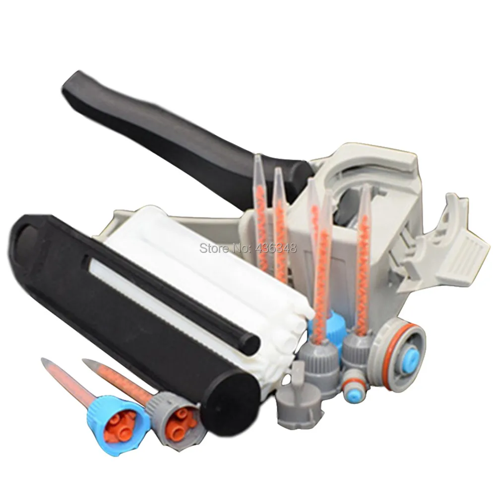 Клеевой пистолет 50 мл 10:1 + полимерный картридж для эпоксидной смолы мешалка клея 7