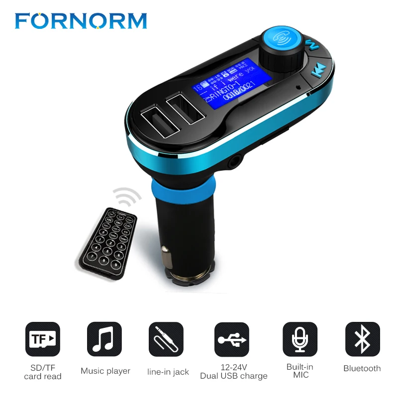 FORNORM беспроводной Bluetooth MP3 плеер Handsfree автомобильный комплект с fm передатчиком