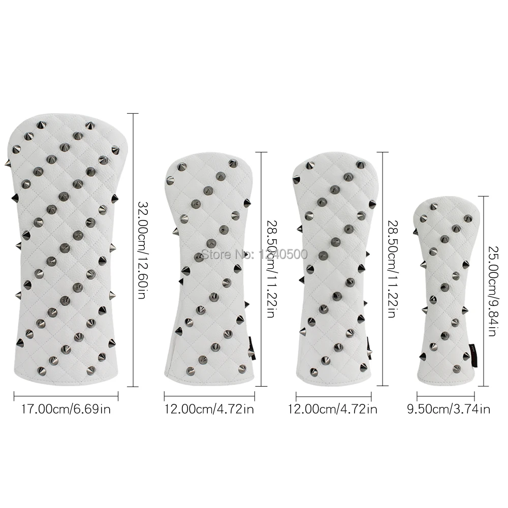 جولف Headcovers المسامير بو الجلود جولف رئيس يغطي ل سائق الممر السالك #3 #5 الهجينة الانقاذ ودز نوادي الرجال النساء