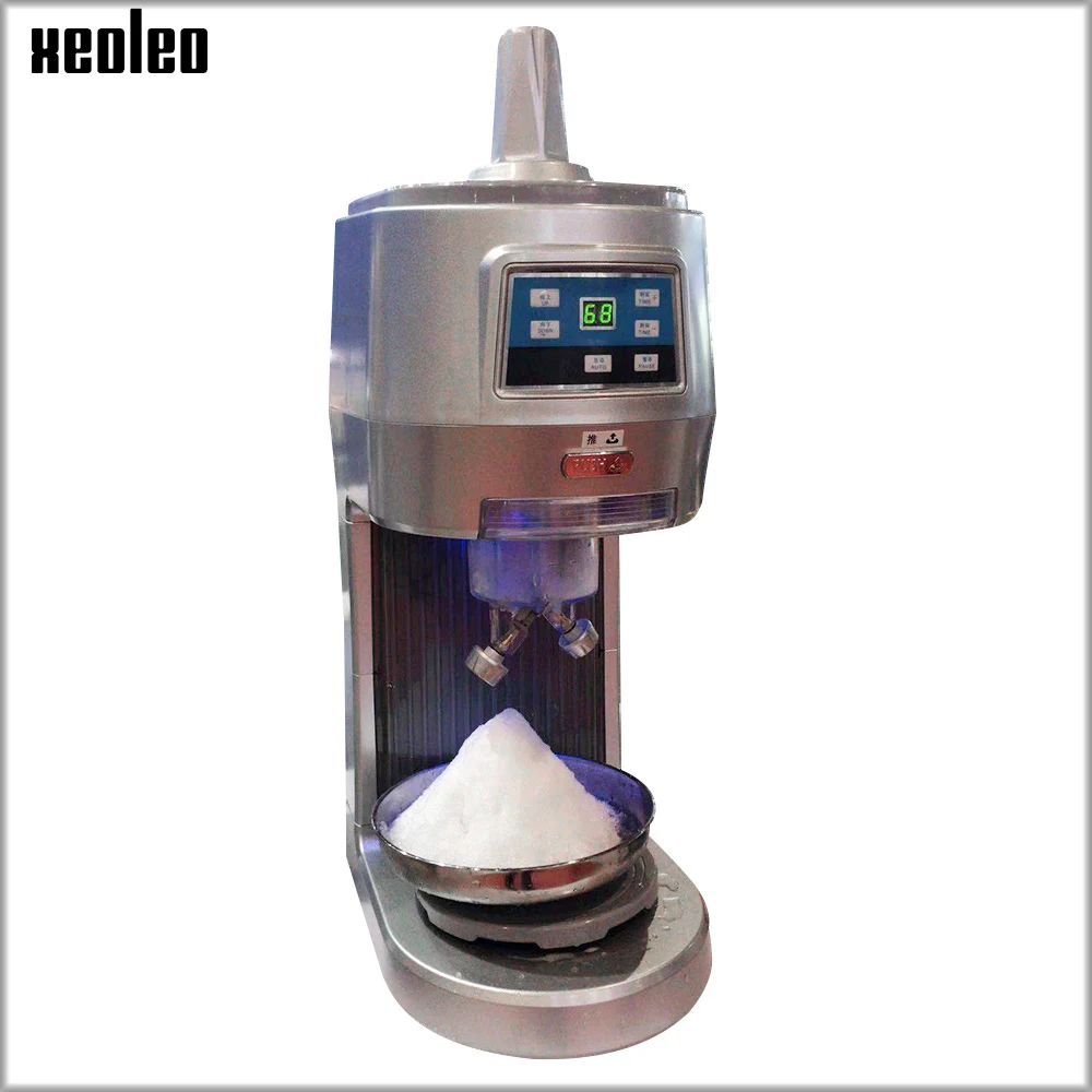 XEOLEO Ice shave machine 70kgs/h Commercial Ice shaver 300W Shaved ice machine Mini 110/220V White Snow Ice maker Icicle Slicer