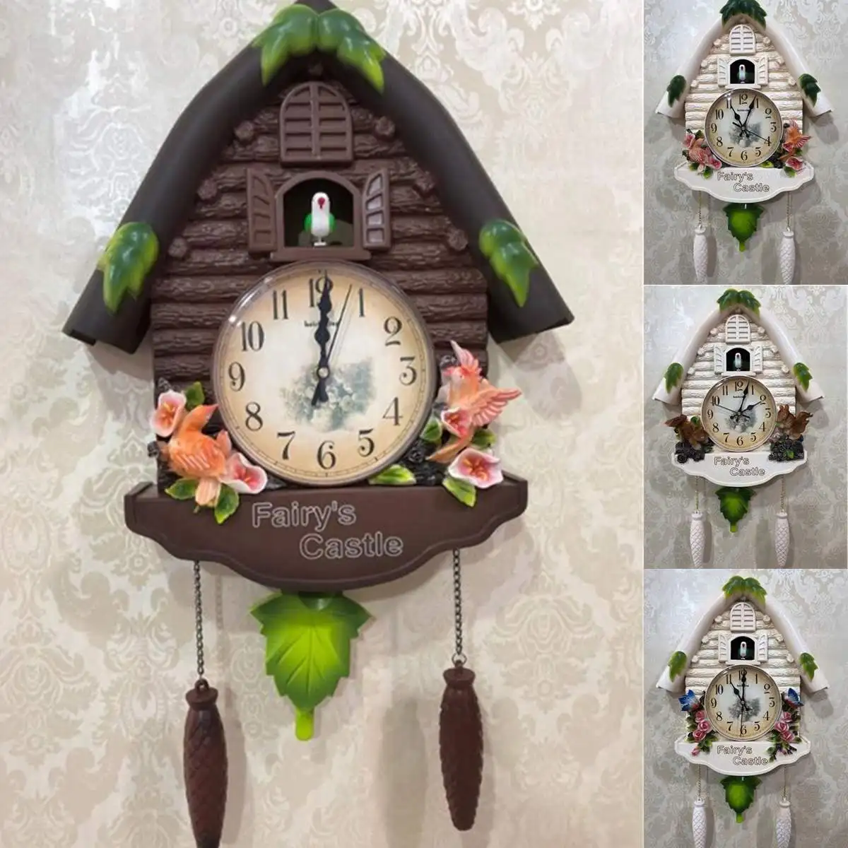 

Cuckoo Clock Living Room Wall Clock Bird Cuckoo Alarm Clock Watch Modern Brief Children Decorations Home Day Time Alarm Clocks
