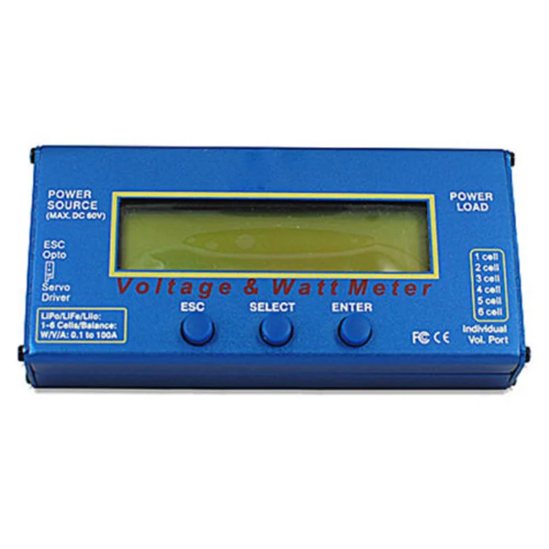 RC Helicopter Watt Meter DC 60V 100A Balance Voltage Battery Power Analyzer