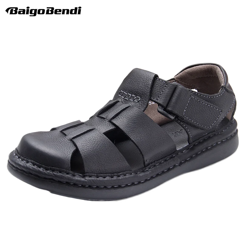 

Hight Quality Men Hollow Out Fisherman Sandals Rome Style Business Man Casual Summer Shoes Ankle-Wrap Sandal