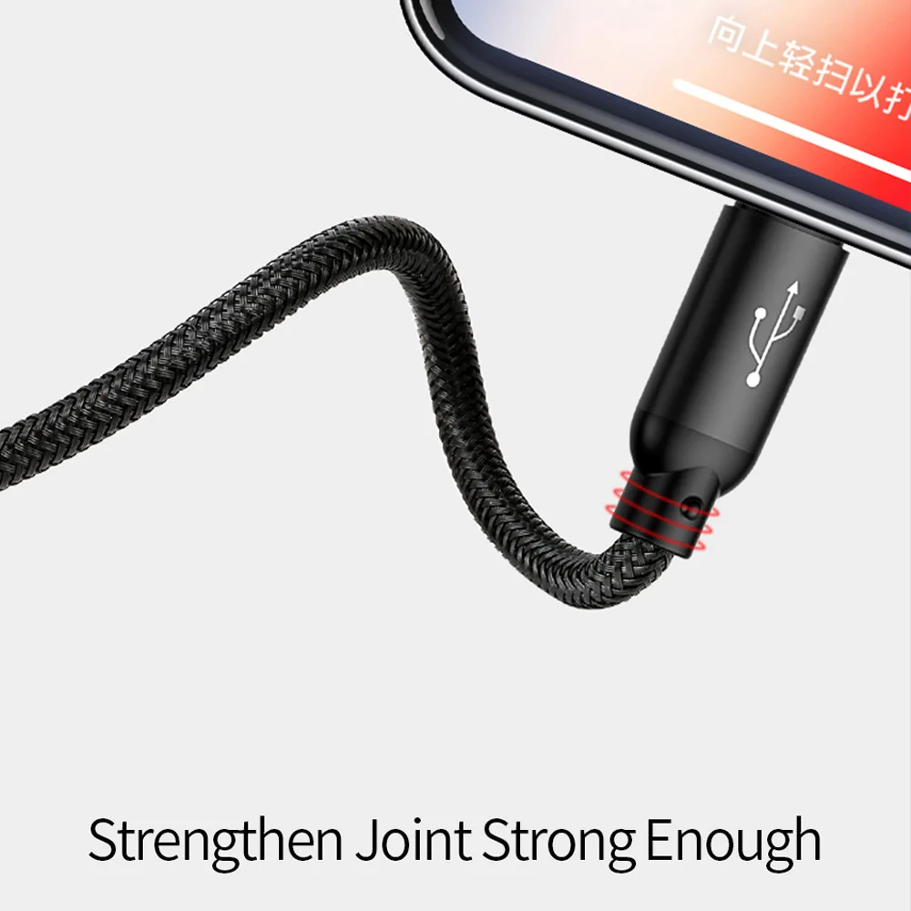 WIWU мобильный телефон кабель для iPhone XS X 8 7 Быстрая зарядка 3 в 1 USB к Type C Дата Xiaomi Android