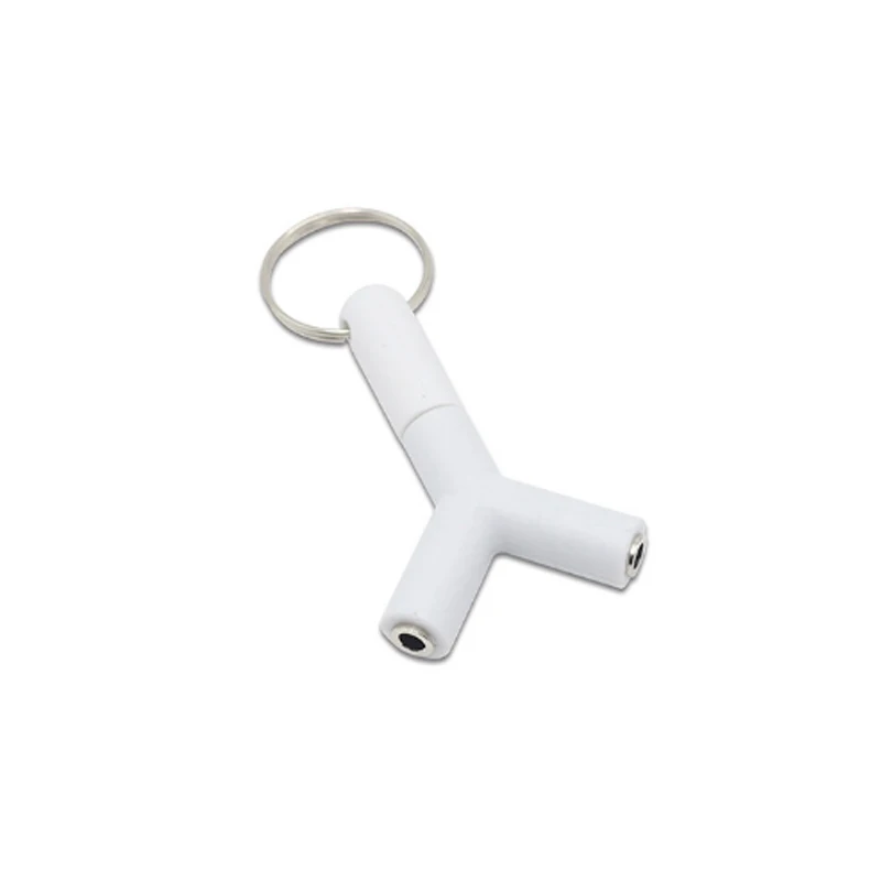 100pcs Jack 1 to 2 Double Earphone Headphone Y Splitter Cable Cord Adapter Plug For computer Mobile phone MP3 MP4 3 5mm