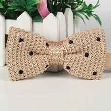 Мужская вышитая трикотажная полиэфирная шелковая британская Повседневная новая шерстяная галстук-бабочка производители оптом