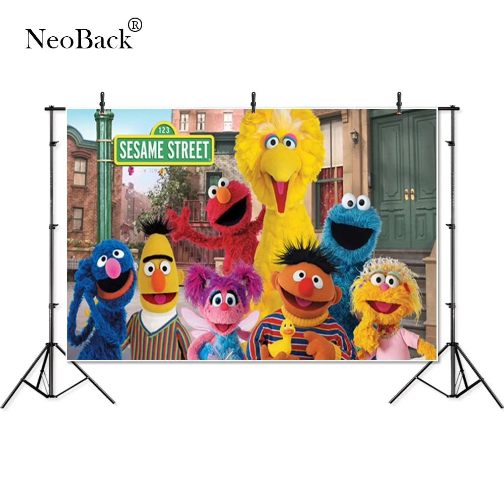 

Thin Vinyl Sesame Street Elmo World House baby children kids Photography Background professional indoor studio Photo Backdrop