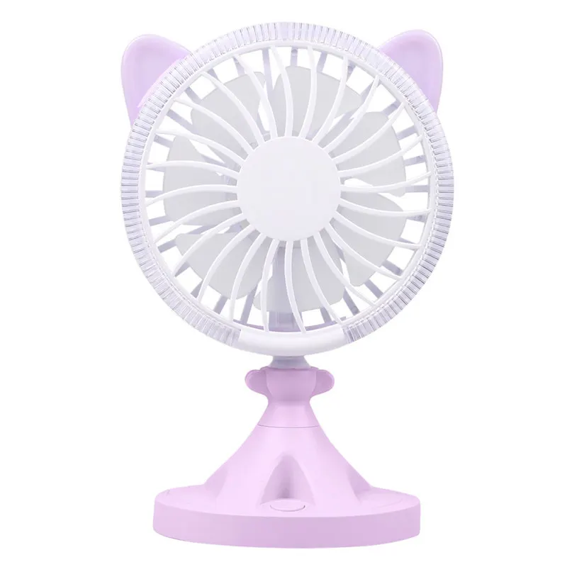 

Colorful Mini USB Rechargeable Air Cooling Cat Shape Fan Desk Fan Travel Home Student Dormitory Portable Desktop Office Fan