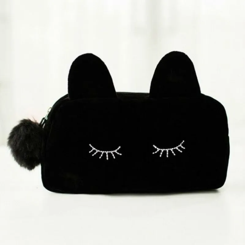 Большой емкости Kawaii милый кот пенал ткань пеналы школьные канцелярские Pencilcase для