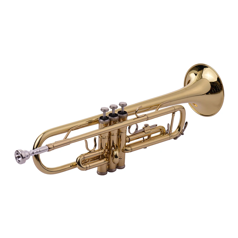 Muslady Standard Bb Brass Trumpet Wind Instrument with Mouthpiece Carry