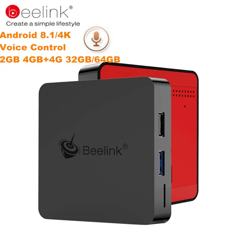 

Beelink GT1 Mini TV Box Android 8.1 Voice Control Amlogic S905X2 TV Box 4G DDR4 32G BT 4.0 Dual Wifi HDMI 2.0 4K Set-Top Box