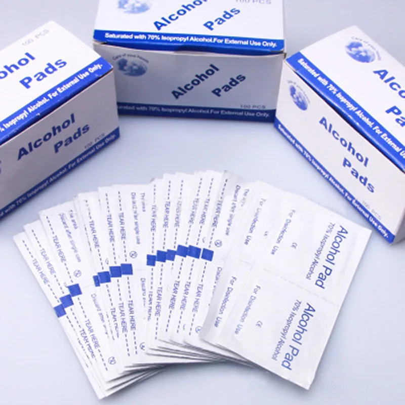 

100pcs Disposable Medical Sterilization Alcohol Disinfection Cotton Piece Emergency Clean Sterilization Cotton Sheet First Aid