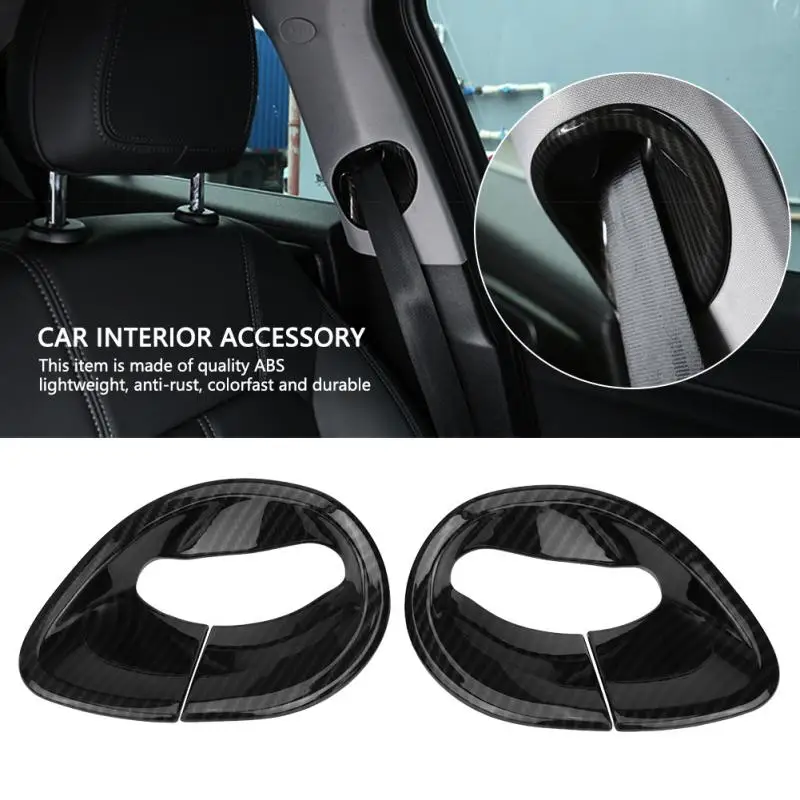 2PCS ABS Carbon Fiber License Plate Frame Trim For Alfa Romeo Giulia 2017-2018