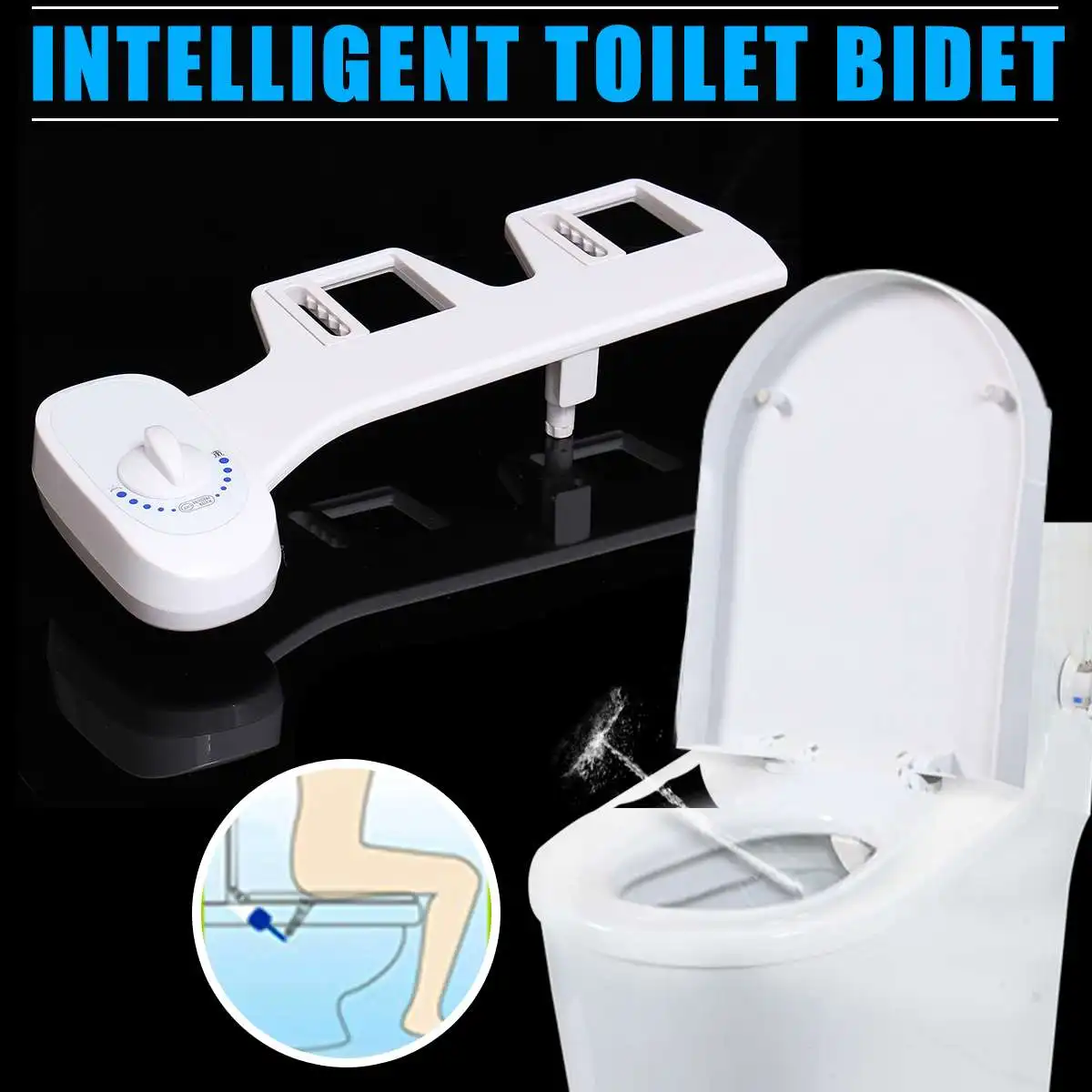 

Xueqin Cold Water Non-Electric BathroomToilet Seat Bidet Sprayer Toilet Sprayer Nozzle Sprinkle Single Nozzle 1/2'' 15/16''