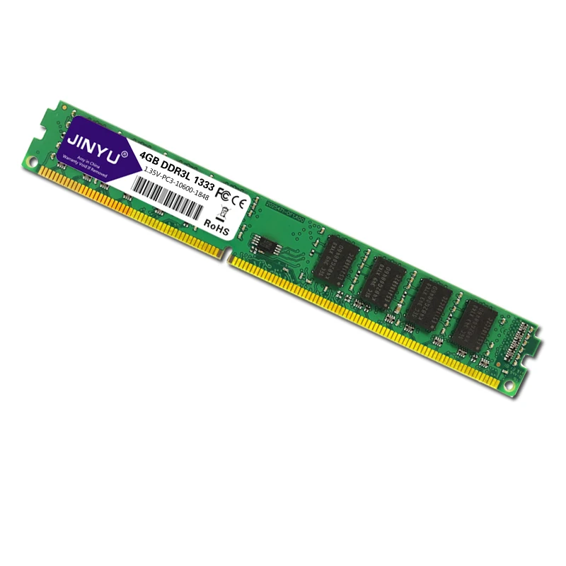 JINYU Ddr3 низкое напряжение 4G 1,35 V 240Pin Ram память для рабочего стола