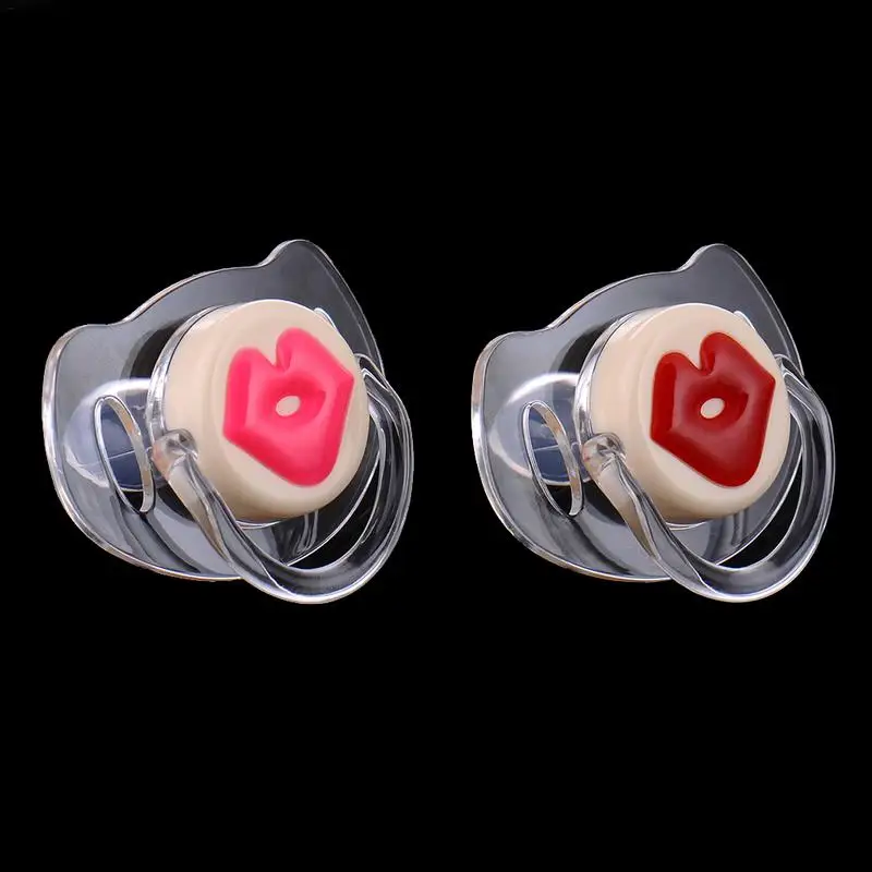 

1PC Baby Red Lips Kisses Pacifiers Silicone Silicone Funny Nipple Joke Prank Toddler Teeth Soothers Pacifiers