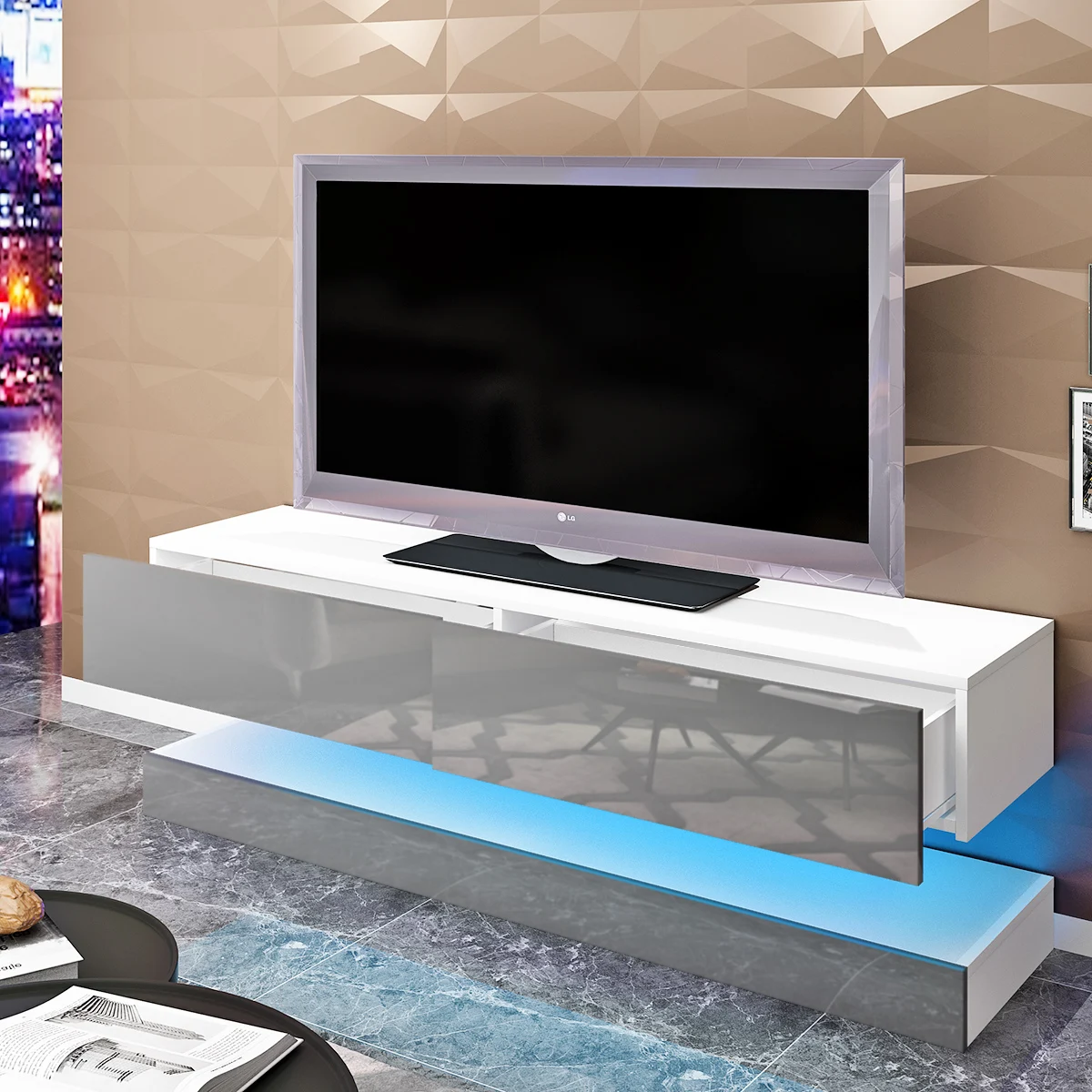 Panana 140 سنتيمتر العائمة التلفزيون مجلس الوزراء عالية الإجمالي الجبهة ديساي الباب الطائرات معلق تلفزيون مجلس الوزراء الحديثة LED غرفة المعيشة ا...