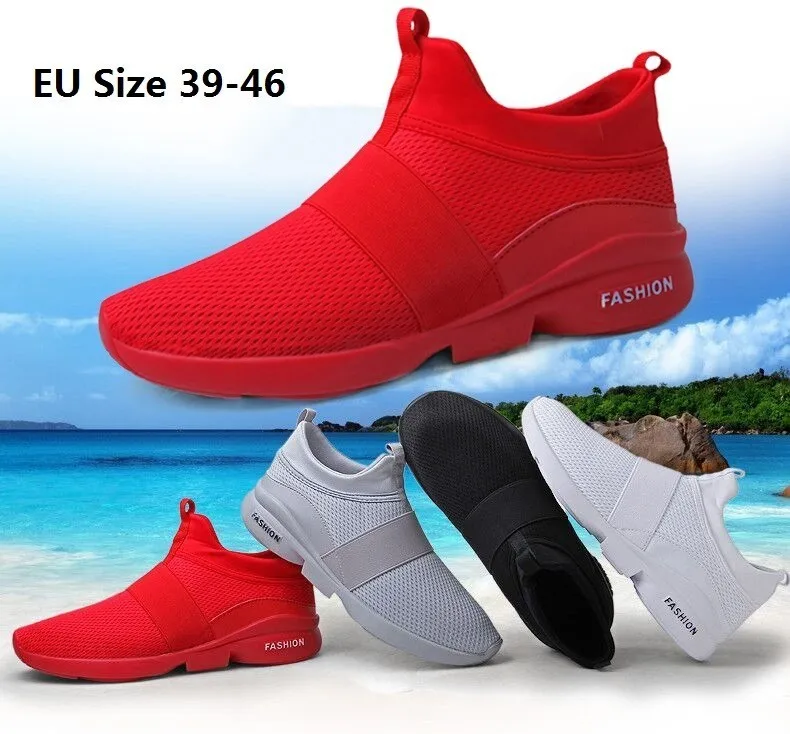 Red Black White 39-46 big size 2019 New Fashion Comfortable Light Men Sneakers Casual Shoes Male Hombre Zapatillas de deporte