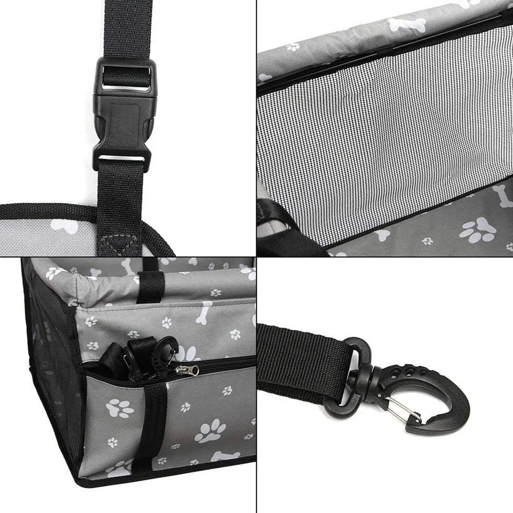 Dog Car Seat Upgrade Deluxe Portable Pet Dog Booster Car Seat with Clip-On Safety Leash and Dog Blanket,Perfect for Small and