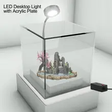 Светодиодный настольный светильник Настольная лампа с прозрачная акриловая пластина ЕС вилка 220-240 В светодиодный свет с аквариумом Светодиодная лампа для аквариума
