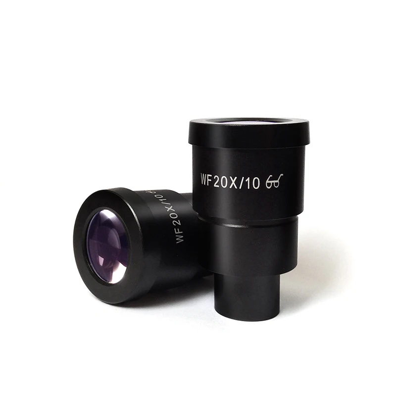 Pair WF20X Eyepiece Lens for Stereo Microscope High Eye-point Optical Ocular Field of View 10mm or 12mm WF20X/10 WF20X/12
