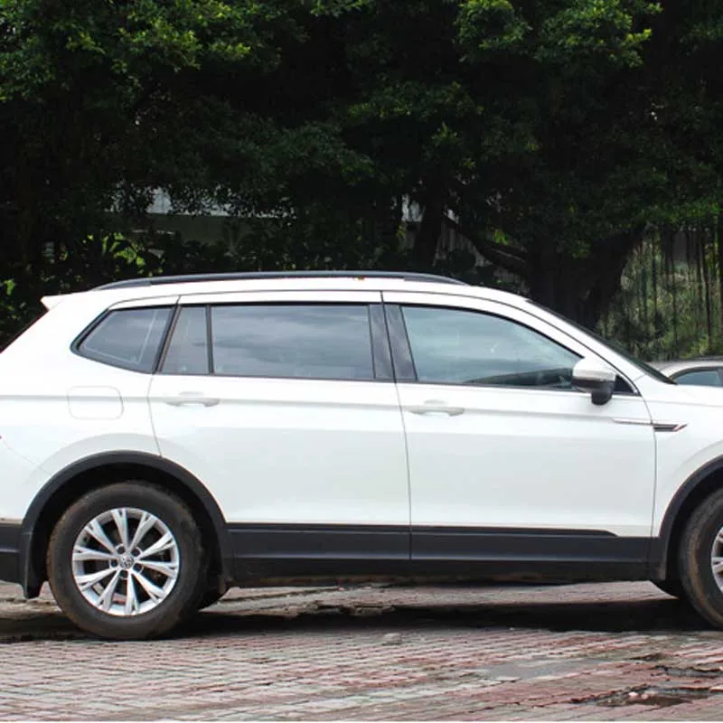 

Brand New 1 Set Windows Chrome Vent Visors Rain Guard Sun Shield Deflectors For Volkswagen Tiguan L 2017-2019