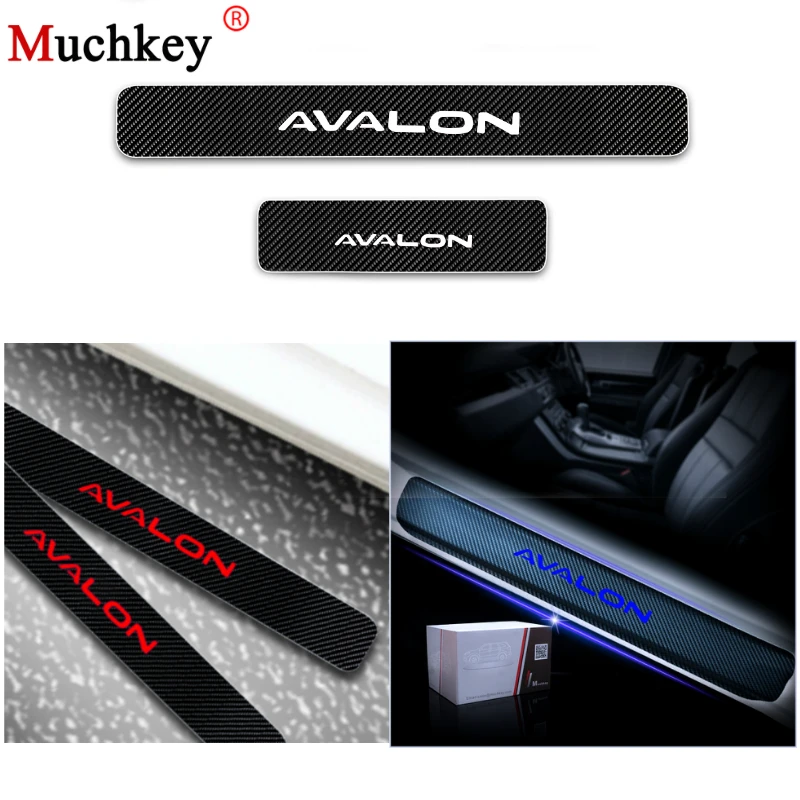 Car Door Sill Protector For Toyota Avalon Car Decoration Stickers 4D
