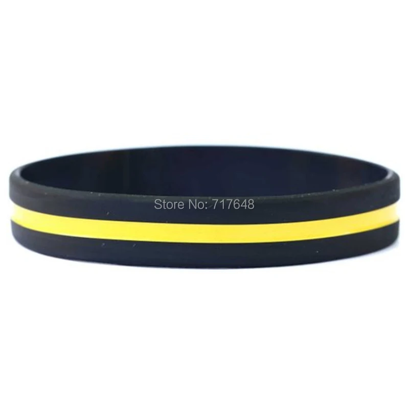 30pcs Thin Yellow Goldtone Line wristband silicone bracelets free shipping by ePacket A | Украшения и аксессуары