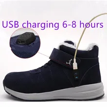 Мужская обувь с электрическим подкладом, с подогревом, для улицы, для походов, рабочая, теплая, с хлопковой подкладкой, для прогулок, женские ботинки, для родителей, пожилых