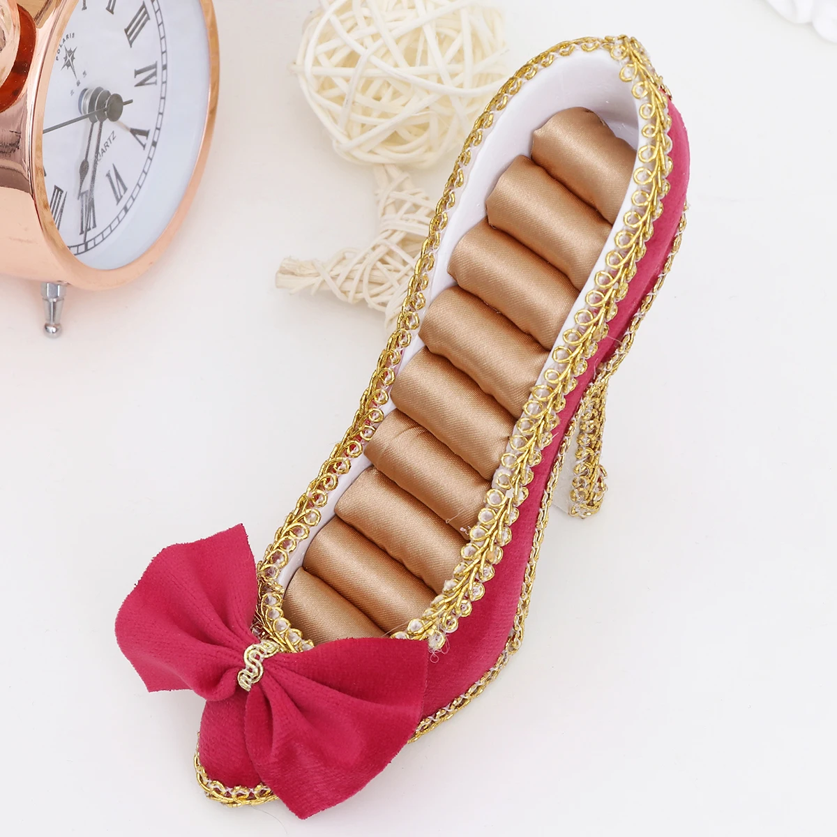 

1pc Jewelry Organizer High-heeled Shoes Shaped Practical Display Stand Storage Stand Home Decor for Jewelry Ear Stud Rings