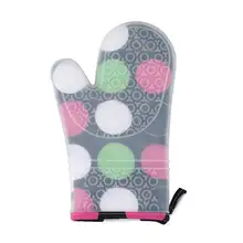 1 шт. термостойкие силиконовые перчатки для кухни Прихватки для духовки толстые силиконовые кухонные перчатки для микроволновой печи кухонные перчатки с принтом-30