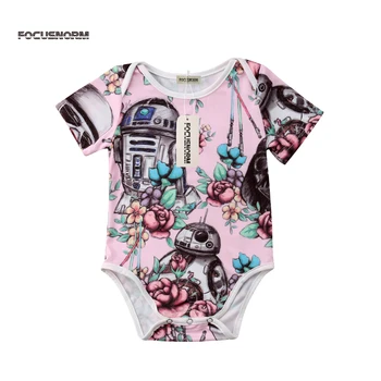 

2019 Newborn Toddler Infant Kids Baby Girls Star Wars Short Sleeve Bodysuit Jumpsuit Sunsuit Summer Clothes Outfits Bodysuits