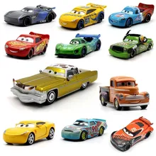 39 estilo Lightning Mcqueen Pixar Cars 2 3 Metal Diecast Cars Disney 1:55 vehículo Metal colección chico juguetes para niños niño regalo