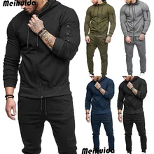 Мужской спортивный костюм с длинным рукавом, толстовки на молнии, Толстовка и штаны для бега, спортивные штаны, спортивные S-XXL, черный и серый цвета, спортивный костюм