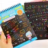 1Pcs Magic Color Rainbow Scratch Paper Note Book Scraping Painting Black DIY Drawing Toys Kid Doodle ► Photo 3/6