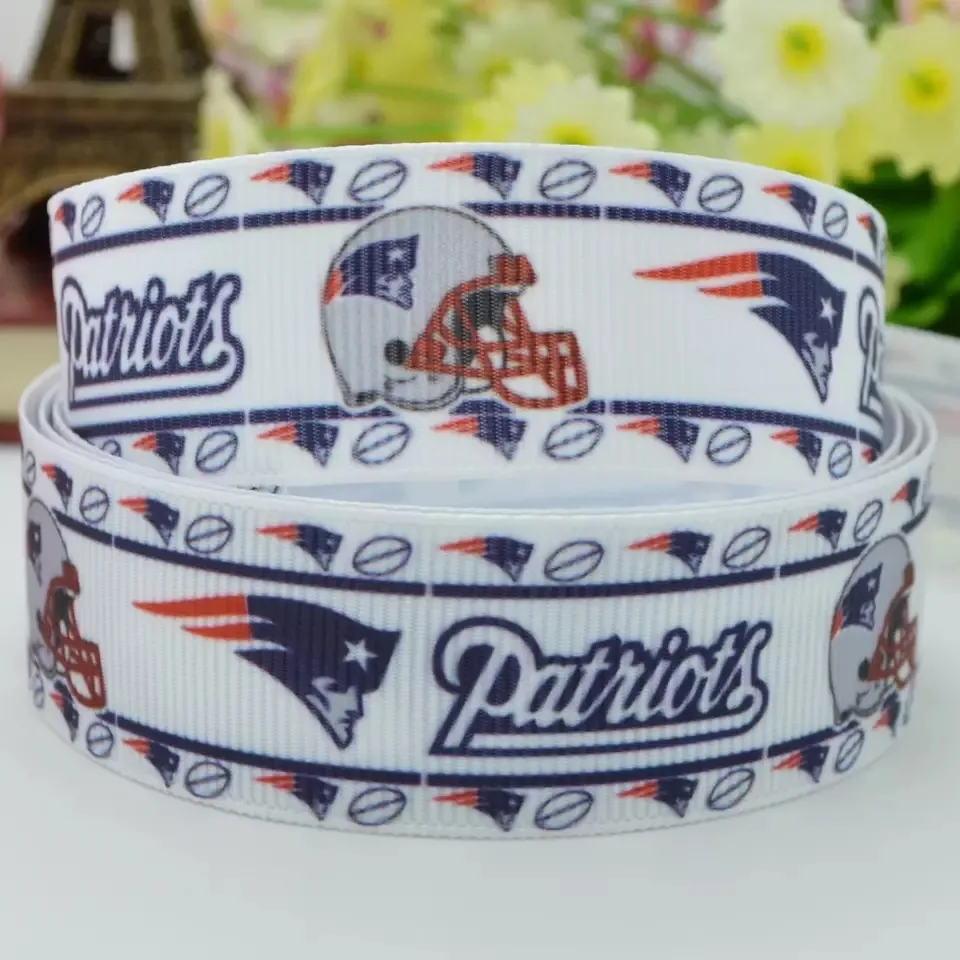 

50yards 7/8" 22mm sports team printed grosgrain ribbon for party gift decoration diy handmade headband hair bow