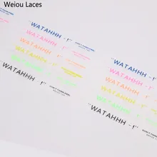 30 пар/лот) Weiou горячий стиль 1,5 см прозрачный кремний лента печати новые шнурки напечатанные ватаххч ПВХ шнурки Аксессуары для одежды