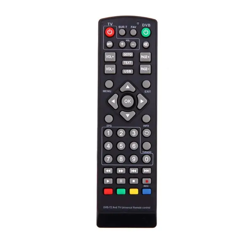 

1Pc Universal Remote Control Replacement for TV DVB-T2 Smart Black Remote Controllor 2 X AAA Batteries With setting function