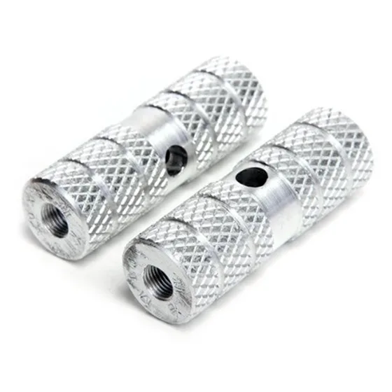 

2 x BMX Mountain Bike Bicycle Axle Pedal Alloy Foot Stunt Pegs Cylinder Silver